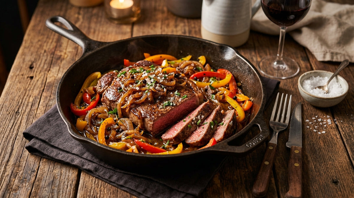 How to Cook with Fleur de Sel: Pepper Steak with Onions Recipe